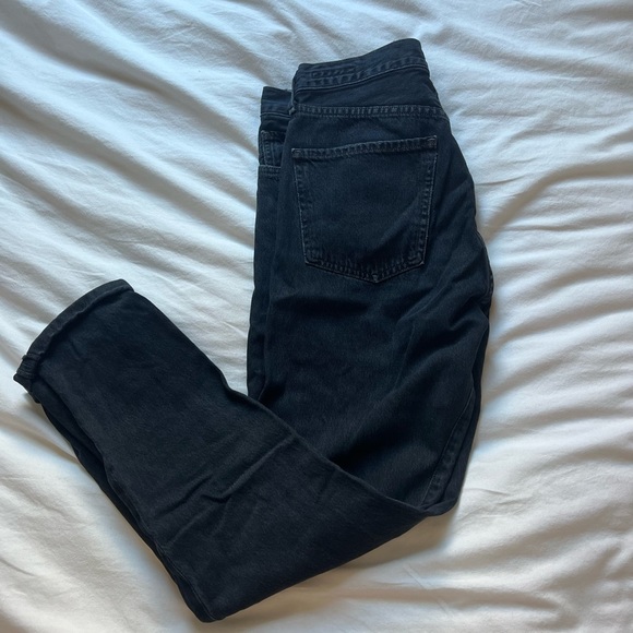 Citizens of Humanity Liya High Rise Classic Fit Crop, Black Torn, Size 26 - Picture 4 of 5